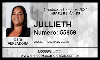 Candidato JULLIETH 2024 - ABREU E LIMA - Eleições