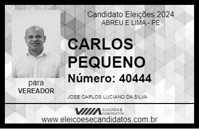 Candidato CARLOS PEQUENO 2024 - ABREU E LIMA - Eleições