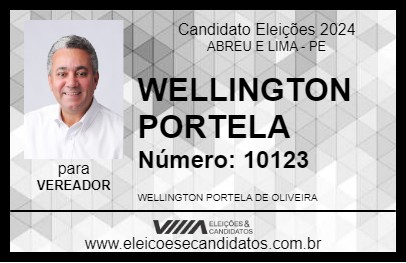 Candidato WELLINGTON PORTELA  2024 - ABREU E LIMA - Eleições