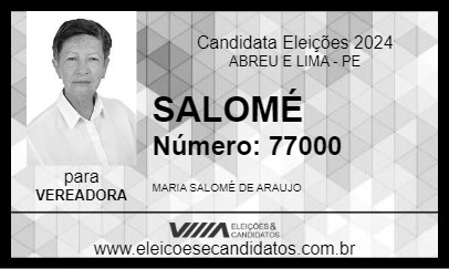 Candidato SALOMÉ 2024 - ABREU E LIMA - Eleições