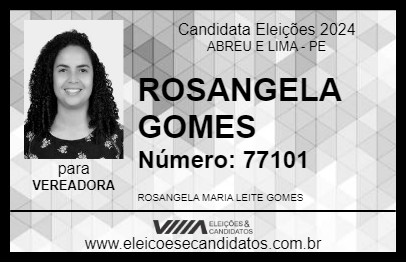 Candidato ROSANGELA GOMES 2024 - ABREU E LIMA - Eleições