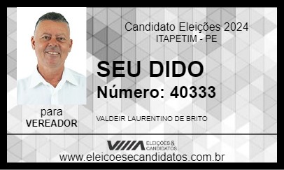 Candidato SEU DIDO 2024 - ITAPETIM - Eleições