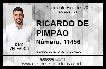 Candidato RICARDO DE PIMPÃO 2024 - AMARAJI - Eleições