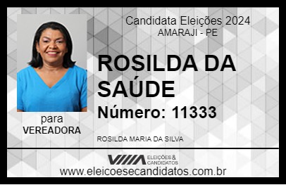 Candidato ROSILDA DA SAÚDE 2024 - AMARAJI - Eleições