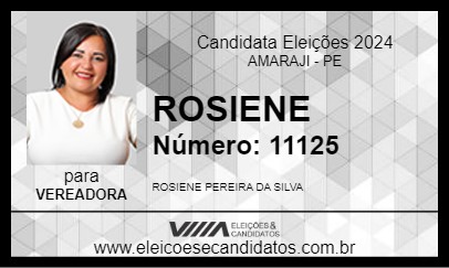 Candidato ROSIENE 2024 - AMARAJI - Eleições