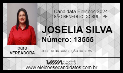 Candidato JOSELIA SILVA 2024 - SÃO BENEDITO DO SUL - Eleições