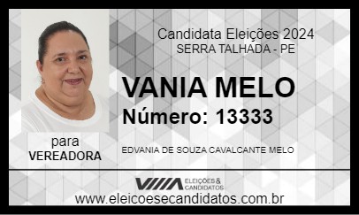 Candidato VANIA MELO 2024 - SERRA TALHADA - Eleições