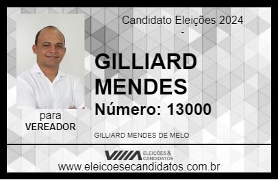 Candidato GILLIARD MENDES 2024 - SERRA TALHADA - Eleições