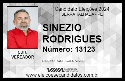 Candidato SINEZIO RODRIGUES 2024 - SERRA TALHADA - Eleições