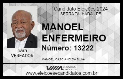 Candidato MANOEL ENFERMEIRO 2024 - SERRA TALHADA - Eleições