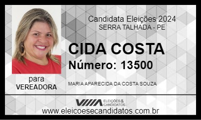 Candidato CIDA COSTA 2024 - SERRA TALHADA - Eleições