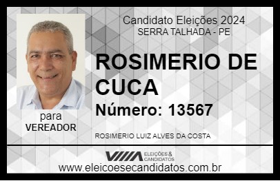 Candidato ROSIMERIO DE CUCA 2024 - SERRA TALHADA - Eleições