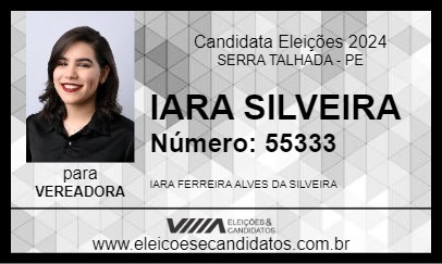 Candidato IARA SILVEIRA 2024 - SERRA TALHADA - Eleições