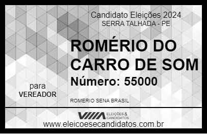 Candidato ROMÉRIO DO CARRO DE SOM 2024 - SERRA TALHADA - Eleições