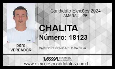 Candidato CHALITA 2024 - AMARAJI - Eleições