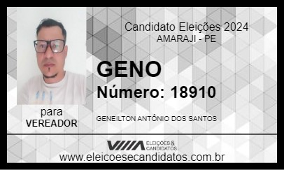 Candidato GENO 2024 - AMARAJI - Eleições