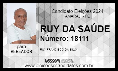 Candidato RUY DA SAÚDE 2024 - AMARAJI - Eleições