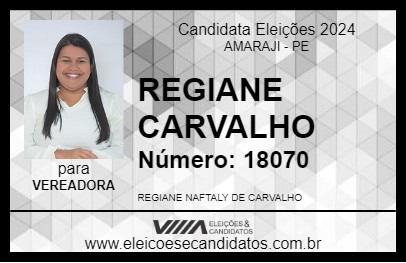 Candidato REGIANE CARVALHO 2024 - AMARAJI - Eleições