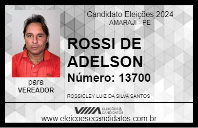 Candidato ROSSI DE ADELSON 2024 - AMARAJI - Eleições