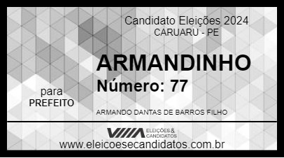 Candidato ARMANDINHO 2024 - CARUARU - Eleições