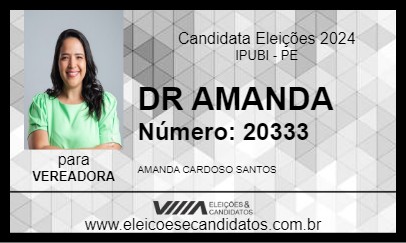 Candidato DR AMANDA 2024 - IPUBI - Eleições