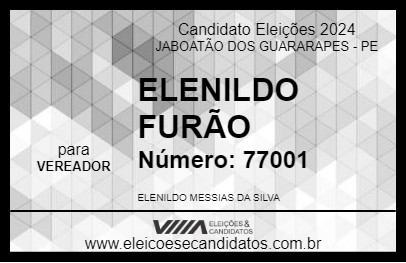 Candidato ELENILDO FURÃO 2024 - JABOATÃO DOS GUARARAPES - Eleições