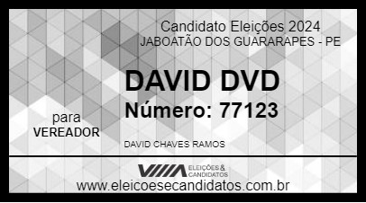 Candidato DAVID DVD 2024 - JABOATÃO DOS GUARARAPES - Eleições