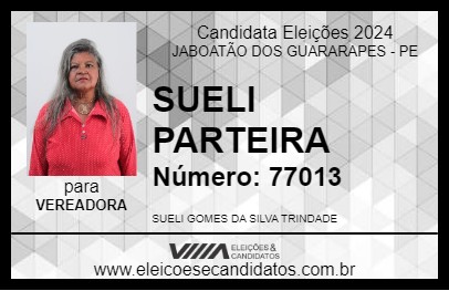 Candidato SUELI PARTEIRA 2024 - JABOATÃO DOS GUARARAPES - Eleições