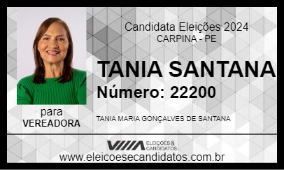 Candidato TANIA SANTANA 2024 - CARPINA - Eleições