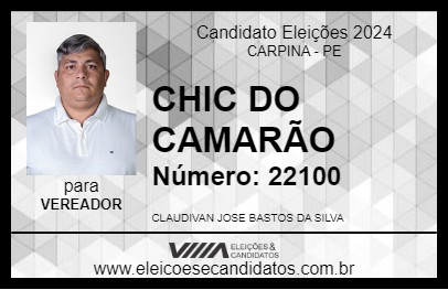 Candidato CHIC DO CAMARÃO 2024 - CARPINA - Eleições