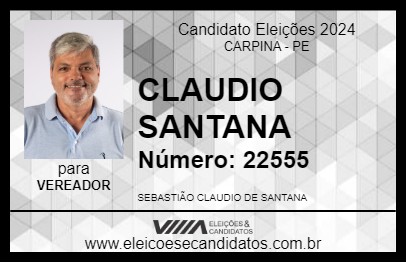 Candidato CLAUDIO SANTANA 2024 - CARPINA - Eleições