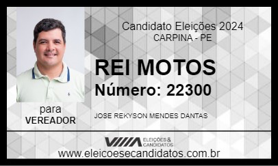 Candidato REI MOTOS 2024 - CARPINA - Eleições