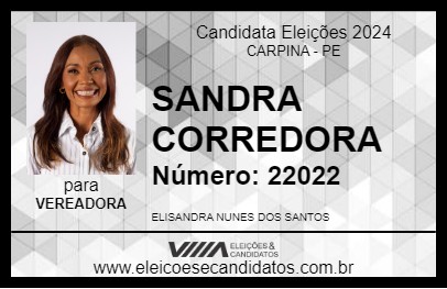 Candidato SANDRA CORREDORA 2024 - CARPINA - Eleições