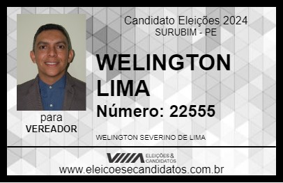 Candidato WELINGTON LIMA 2024 - SURUBIM - Eleições