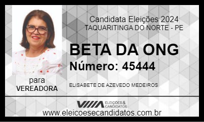 Candidato BETA DA ONG 2024 - TAQUARITINGA DO NORTE - Eleições