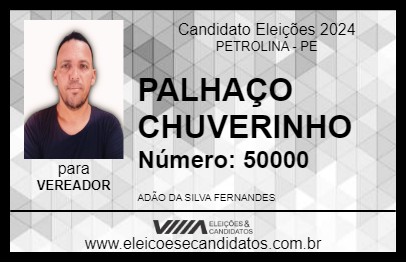 Candidato PALHAÇO CHUVERINHO 2024 - PETROLINA - Eleições