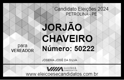 Candidato JORJÃO CHAVEIRO 2024 - PETROLINA - Eleições