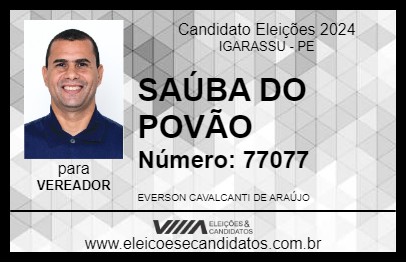 Candidato SAÚBA DO POVÃO 2024 - IGARASSU - Eleições