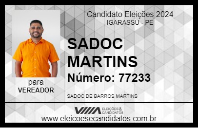 Candidato SADOC MARTINS 2024 - IGARASSU - Eleições