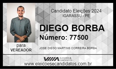 Candidato DIEGO BORBA 2024 - IGARASSU - Eleições