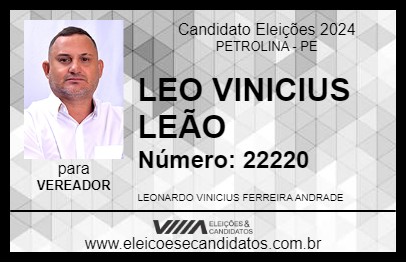 Candidato LEO VINICIUS LEÃO 2024 - PETROLINA - Eleições