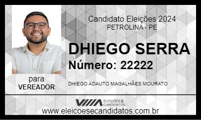 Candidato DHIEGO SERRA 2024 - PETROLINA - Eleições