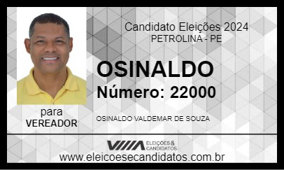 Candidato OSINALDO 2024 - PETROLINA - Eleições