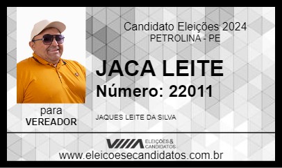 Candidato JACA LEITE 2024 - PETROLINA - Eleições