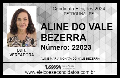 Candidato ALINE DO VALE BEZERRA 2024 - PETROLINA - Eleições