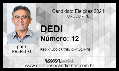 Candidato DEDI 2024 - OROCÓ - Eleições