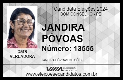 Candidato JANDIRA PÓVOAS 2024 - BOM CONSELHO - Eleições