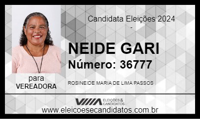 Candidato NEIDE GARI 2024 - GLÓRIA DO GOITÁ - Eleições