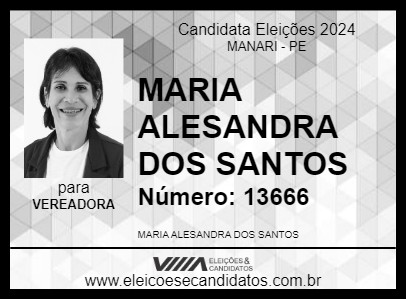 Candidato SANDRA VIEIRA 2024 - MANARI - Eleições