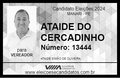 Candidato ATAIDE DO CERCADINHO 2024 - MANARI - Eleições